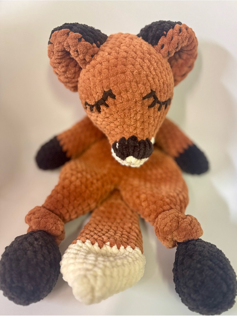 Handmade Crochet Fox — Soft Cuddly Stuffed Animal